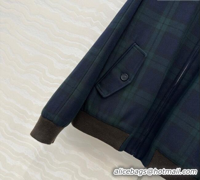 Traditional Specials Miu Miu Plaid Jacket MM101413 Blue/Green 2025