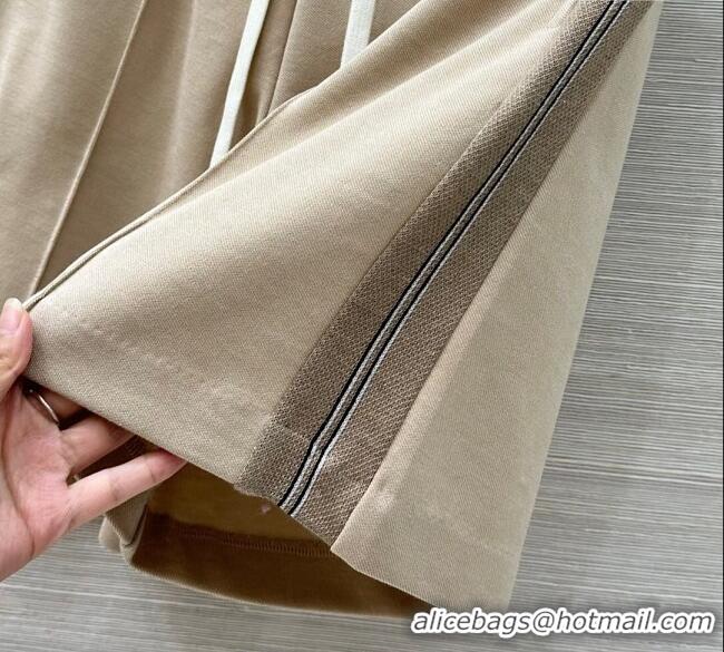 Shop Promotional Miu Miu Cotton Shorts MM101414 Beige 2025