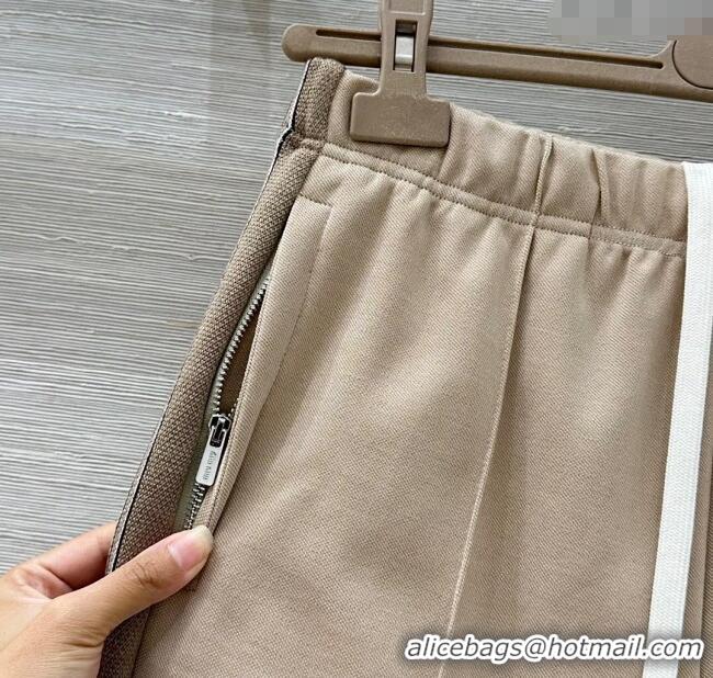 Shop Promotional Miu Miu Cotton Shorts MM101414 Beige 2025