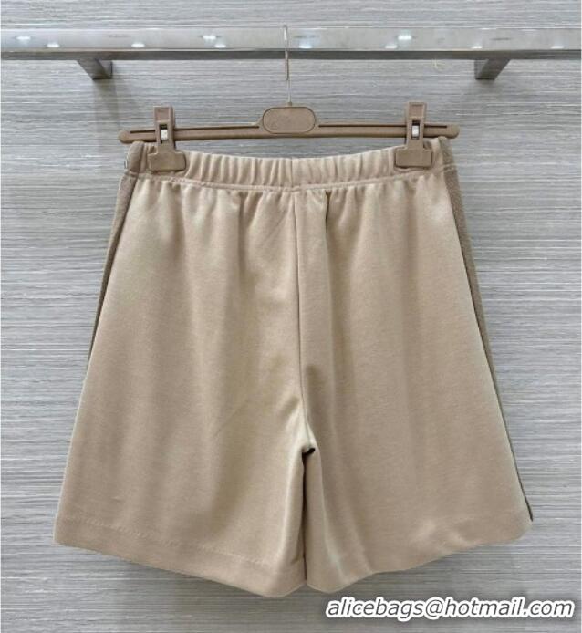 Shop Promotional Miu Miu Cotton Shorts MM101414 Beige 2025