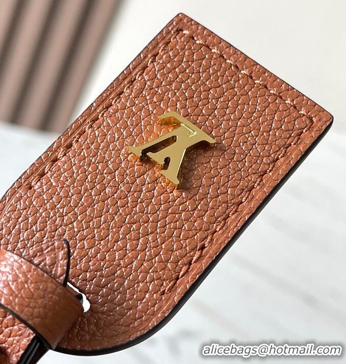 ​Best Price Louis Vuitton CarryAll PM Bag in Embossed Grained Cowhide Leather M11790 Cognac Brown 2025