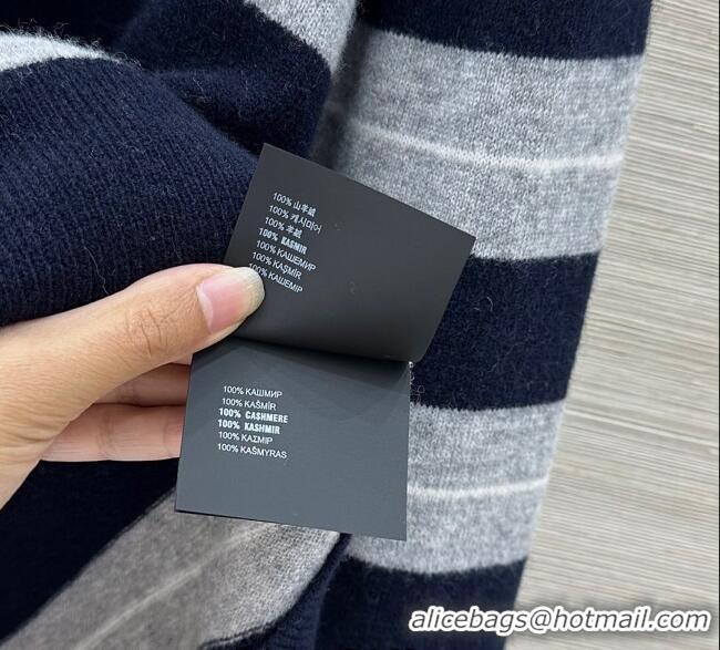 Buy Cheapest Miu Miu Cashmere Polo Shirt MM101420 Grey/Blue 2025