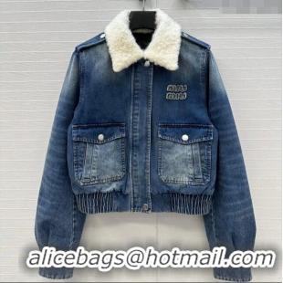 Grade Design Miu Miu Denim Jacket with Cotton Padded MM101421 Blue 2025