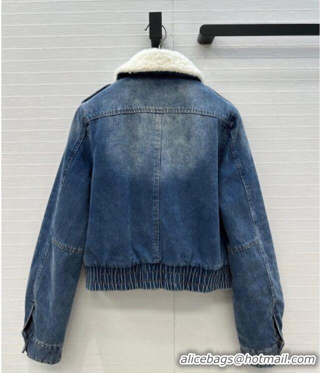 Grade Design Miu Miu Denim Jacket with Cotton Padded MM101421 Blue 2025