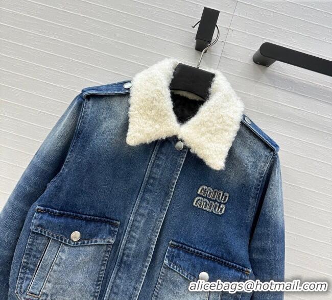 Grade Design Miu Miu Denim Jacket with Cotton Padded MM101421 Blue 2025