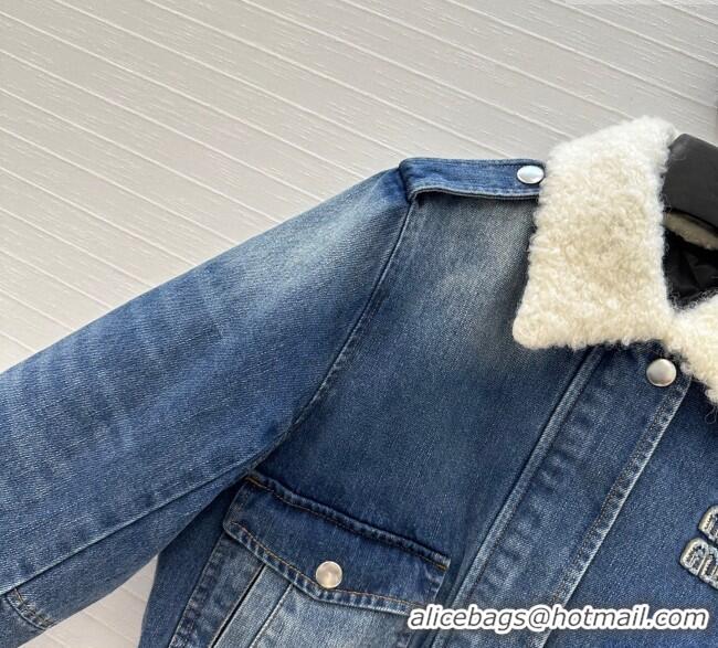 Grade Design Miu Miu Denim Jacket with Cotton Padded MM101421 Blue 2025