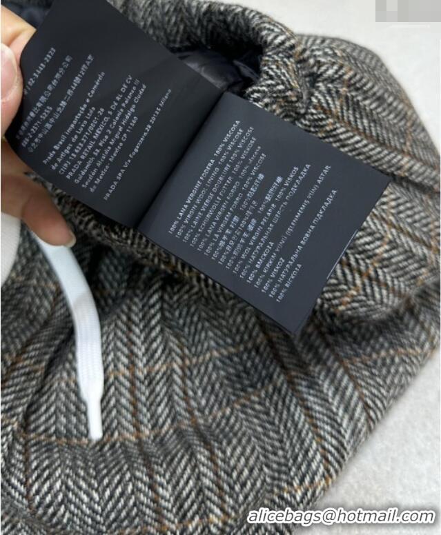 ​Promotional Miu Miu Wool Mini Skirt MM101422 Black/Grey/White 2025