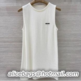 ​Good Product Miu Miu Cashmere and Silk Vest MM101426 White 2025