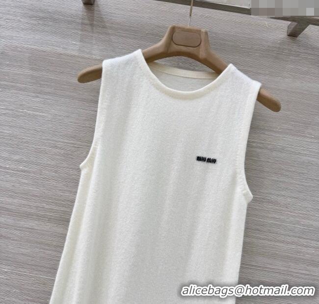 ​Good Product Miu Miu Cashmere and Silk Vest MM101426 White 2025
