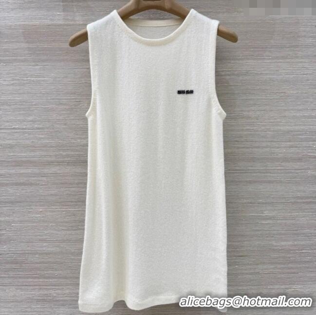​Good Product Miu Miu Cashmere and Silk Vest MM101426 White 2025