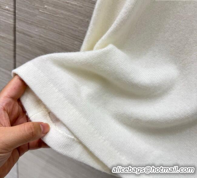 ​Good Product Miu Miu Cashmere and Silk Vest MM101426 White 2025