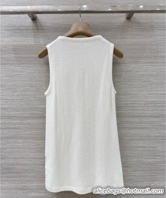 ​Good Product Miu Miu Cashmere and Silk Vest MM101426 White 2025