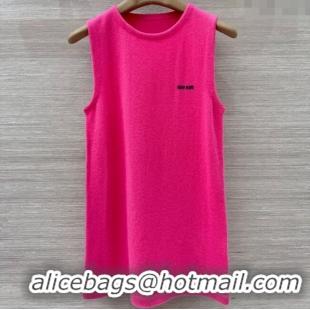 Famous Brand Miu Miu Cashmere and Silk Vest MM101426 Pink 2025