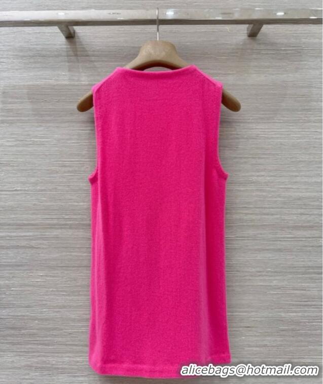 Famous Brand Miu Miu Cashmere and Silk Vest MM101426 Pink 2025