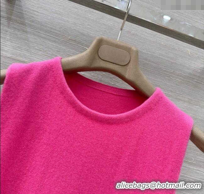Famous Brand Miu Miu Cashmere and Silk Vest MM101426 Pink 2025