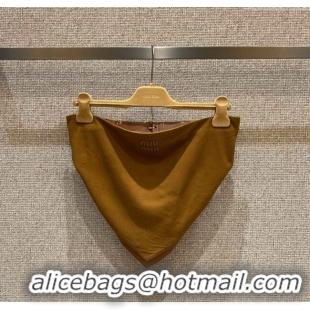 Well Crafted Miu Miu Lamb Suede Vest MM101431 Brown Yellow 2025