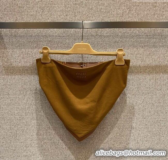 Well Crafted Miu Miu Lamb Suede Vest MM101431 Brown Yellow 2025