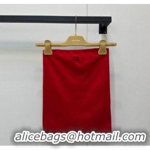 Buy Discount Miu Miu Cotton Vest MM101429 Red 2025