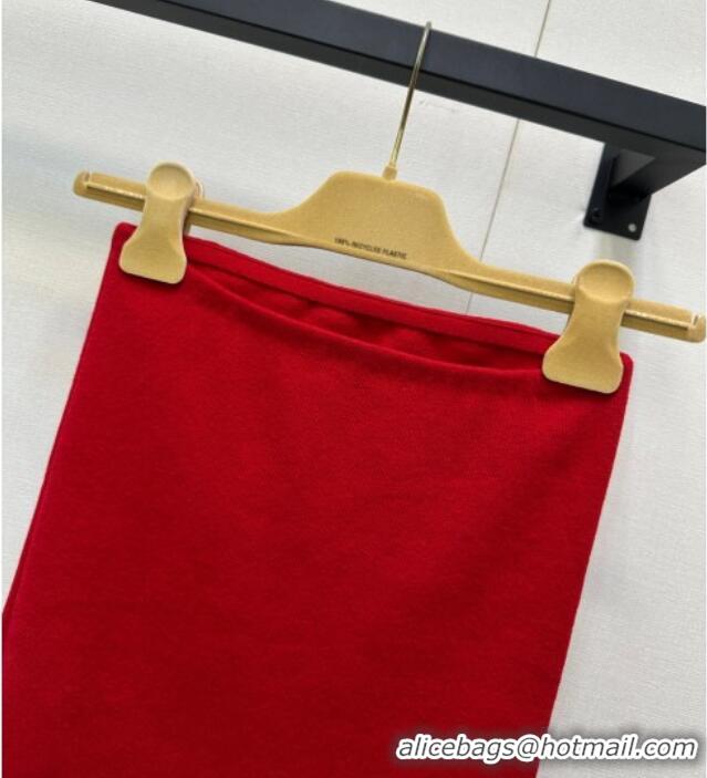 Buy Discount Miu Miu Cotton Vest MM101429 Red 2025