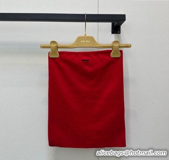 Buy Discount Miu Miu Cotton Vest MM101429 Red 2025