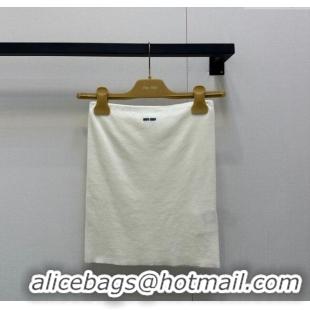 Buy New Cheap Miu Miu Cotton Vest MM101429 White 2025