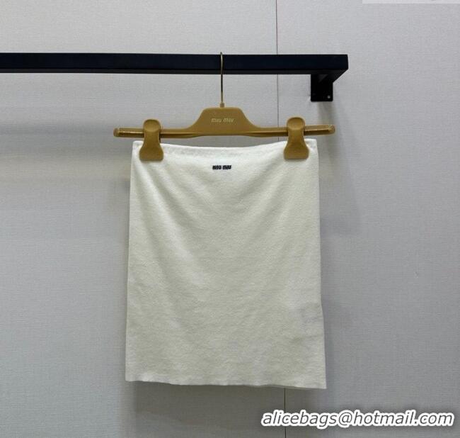 Buy New Cheap Miu Miu Cotton Vest MM101429 White 2025