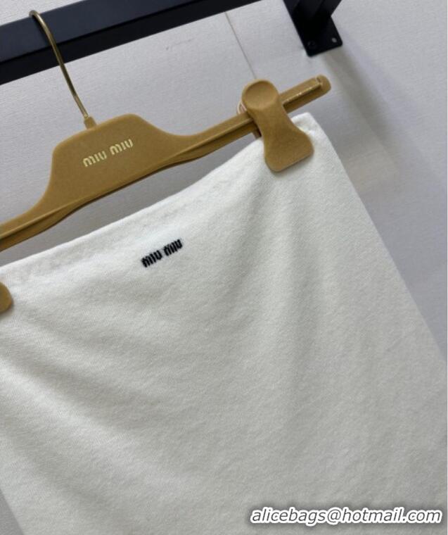 Buy New Cheap Miu Miu Cotton Vest MM101429 White 2025