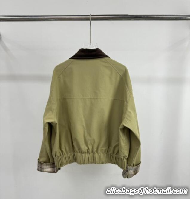 Best Price Discount Miu Miu Cotton Jacket 1015 Green 2025