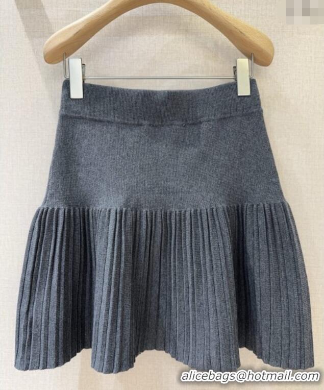 Reasonable Price Miu Miu Wool Skirt M101705 Grey 2025
