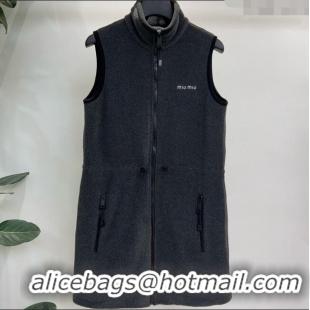 Fashion Inexpensive Miu Miu Fleece Dress M101709 Grey 2025