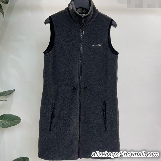 Fashion Inexpensive Miu Miu Fleece Dress M101709 Grey 2025