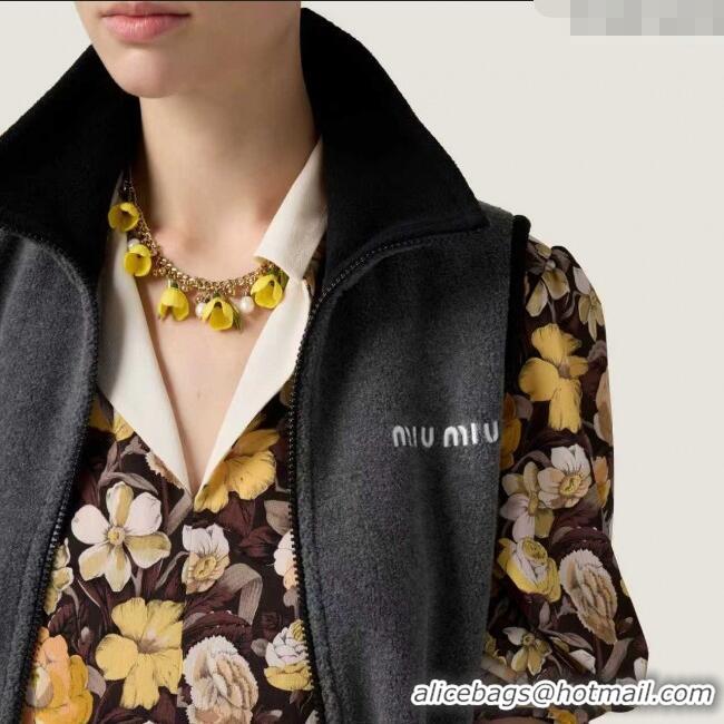 Fashion Inexpensive Miu Miu Fleece Dress M101709 Grey 2025