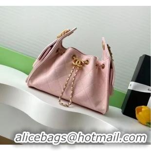 ​Pretty Style Chanel 25 Mini Hobo Handbag in Grained Calfskin AS5631 Light Pink 2025