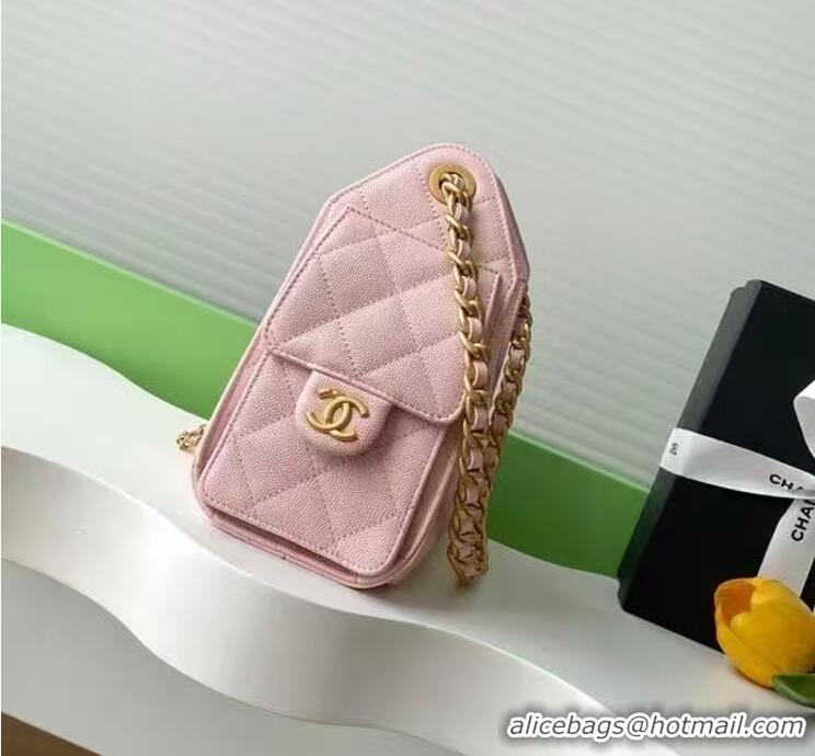 ​Pretty Style Chanel 25 Mini Hobo Handbag in Grained Calfskin AS5631 Light Pink 2025