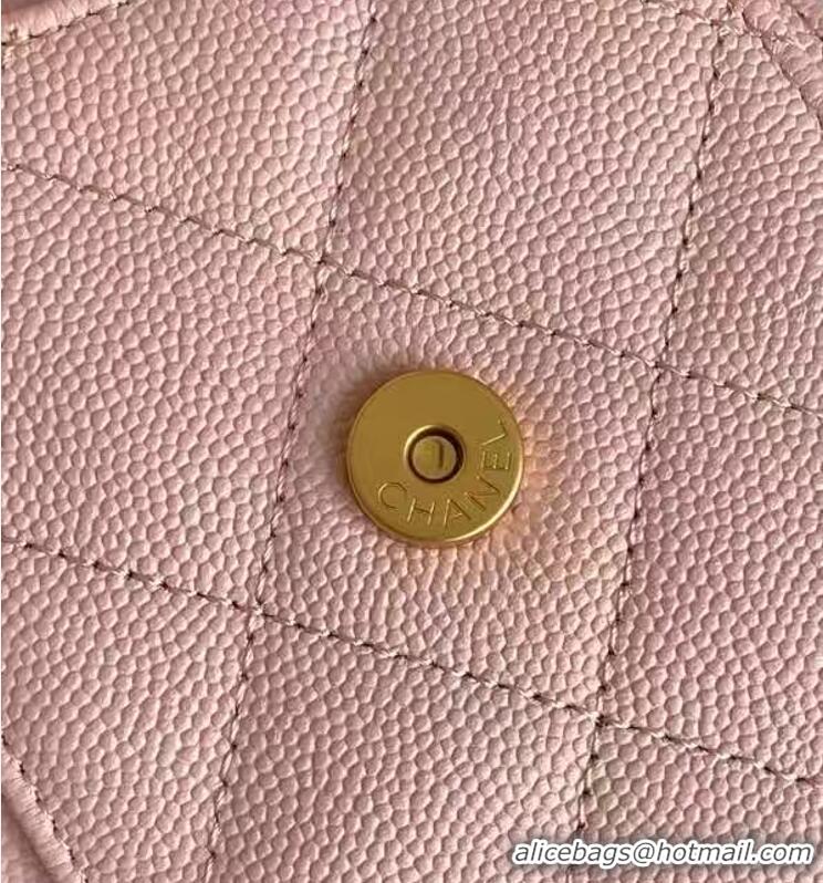 ​Pretty Style Chanel 25 Mini Hobo Handbag in Grained Calfskin AS5631 Light Pink 2025