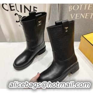 Sophisticated Fendi Filo Flat Ankle Boots in FF Leather 2025 FE103004 1030029