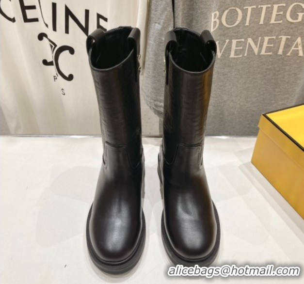 Sophisticated Fendi Filo Flat Ankle Boots in FF Leather 2025 FE103004 1030029