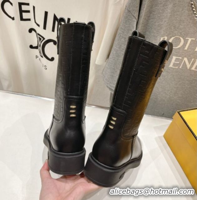 Sophisticated Fendi Filo Flat Ankle Boots in FF Leather 2025 FE103004 1030029