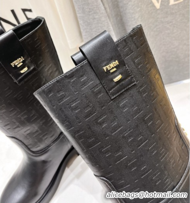 Sophisticated Fendi Filo Flat Ankle Boots in FF Leather 2025 FE103004 1030029