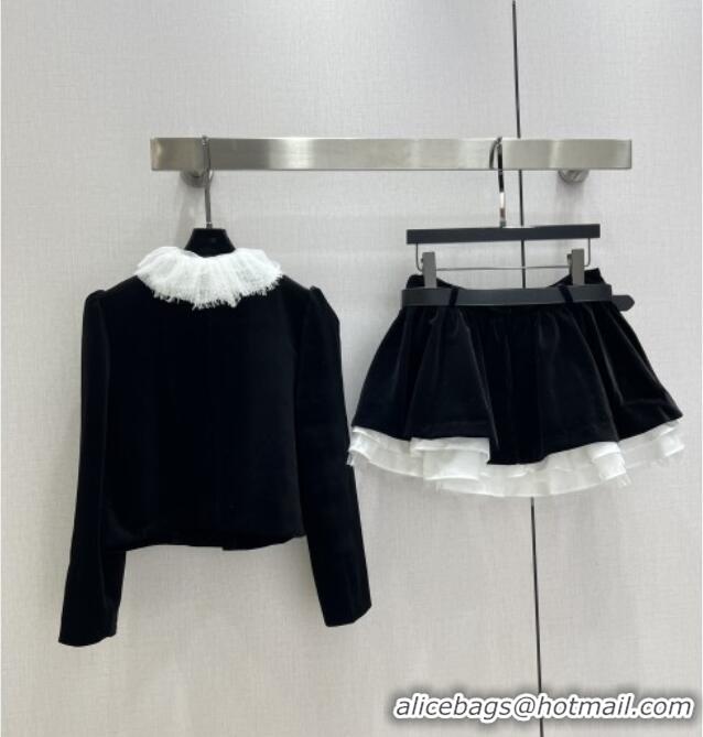 ​Good Looking Miu Miu Jacket and Skirt Set with Lace and Sequins M110502 2025