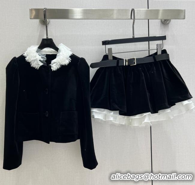 ​Good Looking Miu Miu Jacket and Skirt Set with Lace and Sequins M110502 2025