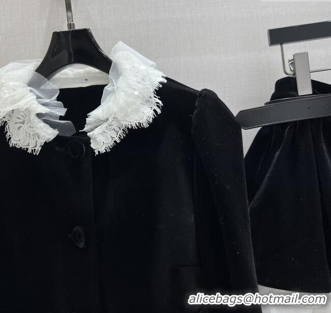 ​Good Looking Miu Miu Jacket and Skirt Set with Lace and Sequins M110502 2025