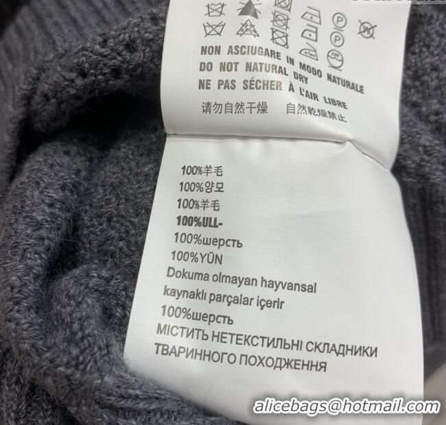 ​Grade Design Miu Miu Wool Knit Polo Shirt and Skirt Set M110506 Grey 2025