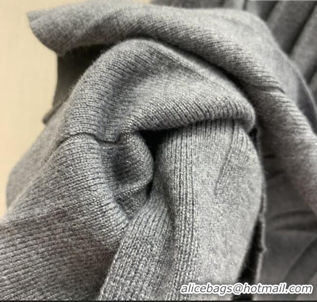 ​Grade Design Miu Miu Wool Knit Polo Shirt and Skirt Set M110506 Grey 2025