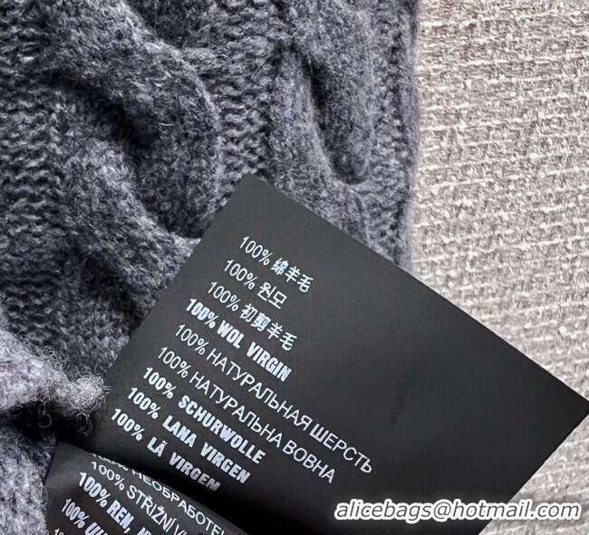 Unique Grade Miu Miu Wool Knit Skirt M110507 Grey 2025