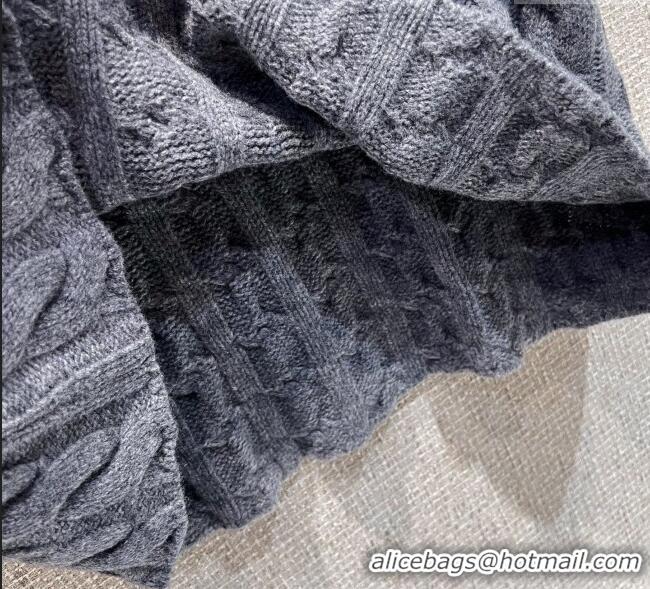 Unique Grade Miu Miu Wool Knit Skirt M110507 Grey 2025