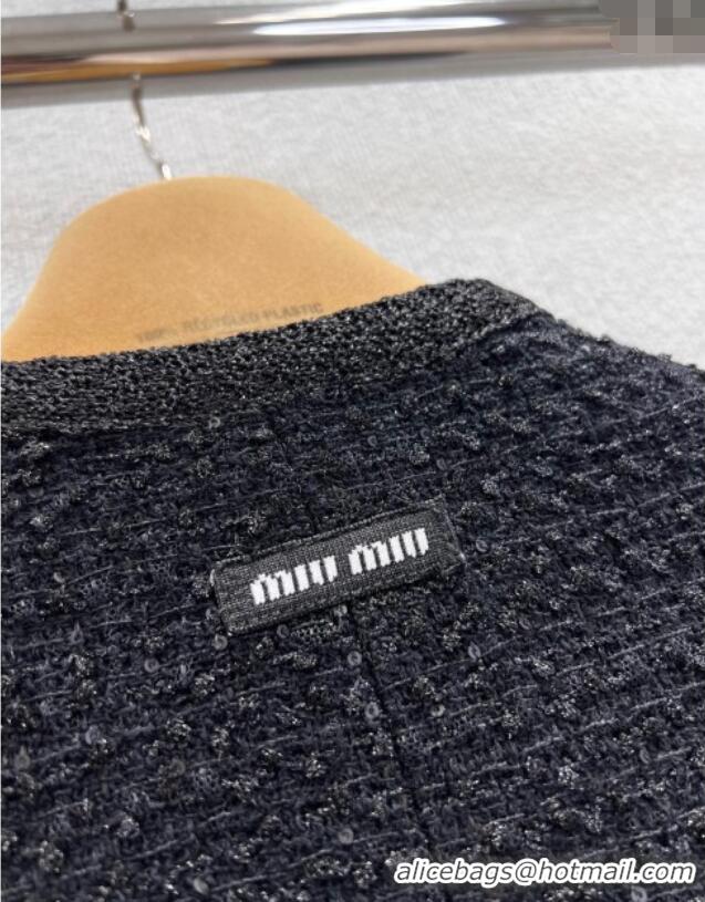 Luxury Discount Miu Miu Tweed Jacket M110510 Black 2025