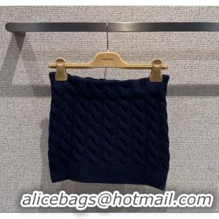 Fashion Discount Miu Miu Wool Knit Mini Skirt M110508 Blue 2025
