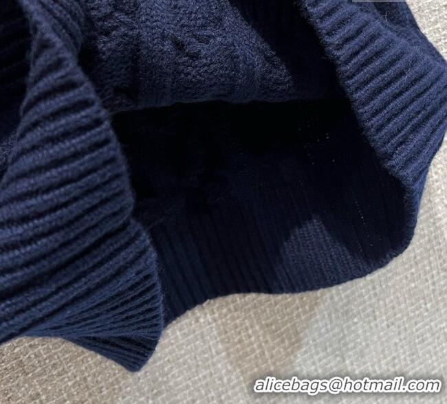 Fashion Discount Miu Miu Wool Knit Mini Skirt M110508 Blue 2025