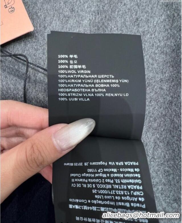 Buy Classic Miu Miu Wool Knit Mini Skirt M110509 Grey 2025